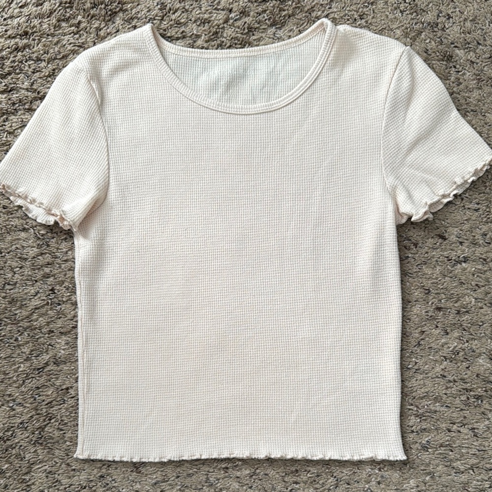 American Eagle Women’s Junior Waffle Crop Top Size XS
